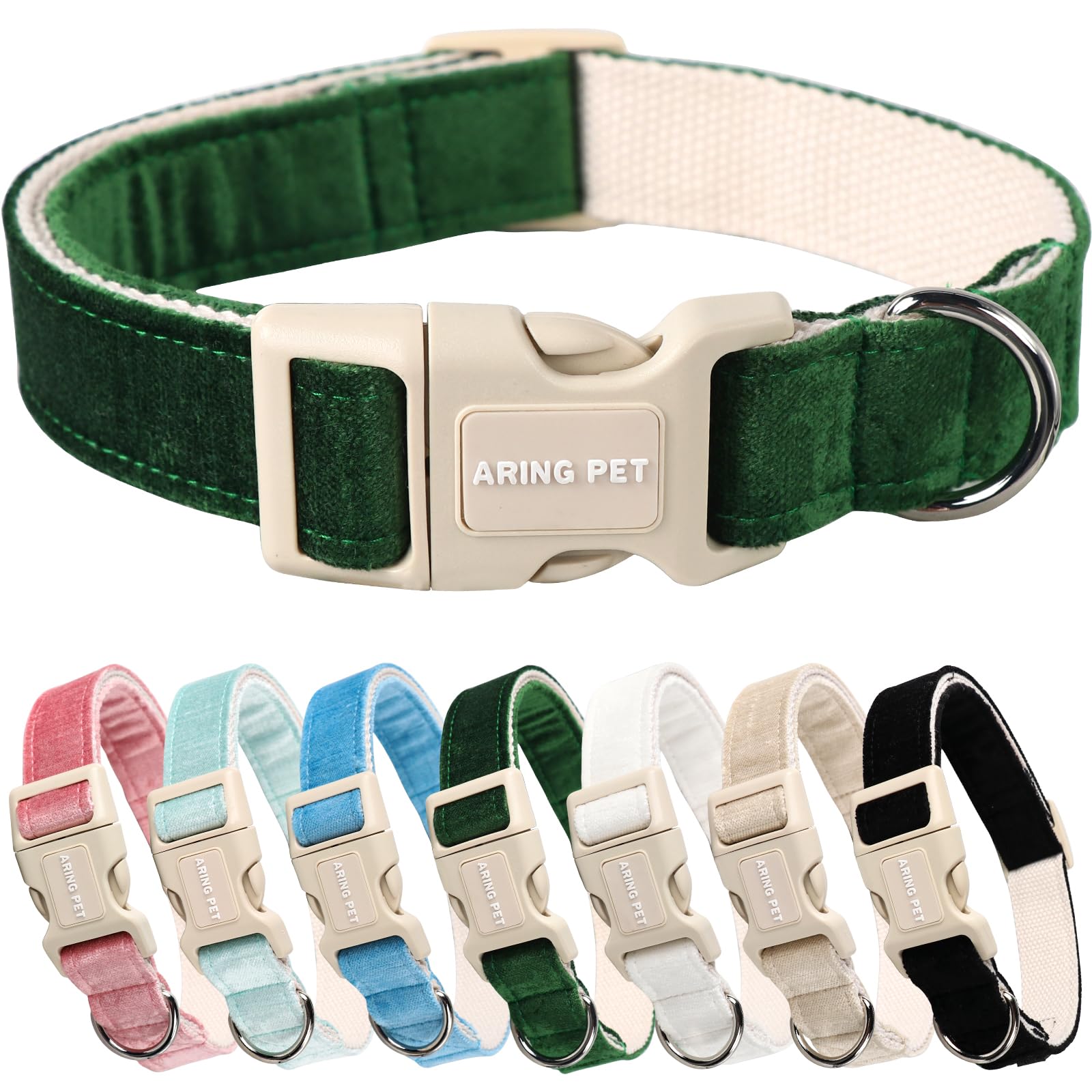Collar Aring para perros ajustable de algodón ligero.