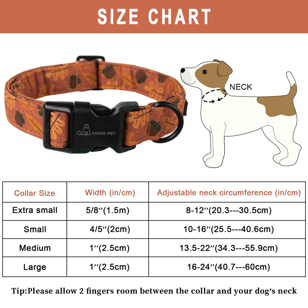 Collar ARING PET de algodón ligero naranja, adecuado para uso diario y sesiones.
