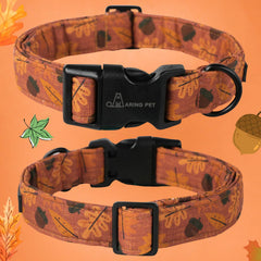 Collar ARING PET con hebilla rodillo y ajuste en naranja, seguro y cómodo.