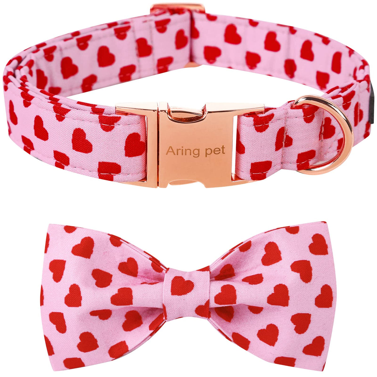 Collar Aring Pet con lazo rosa para perros, ideal para ocasiones