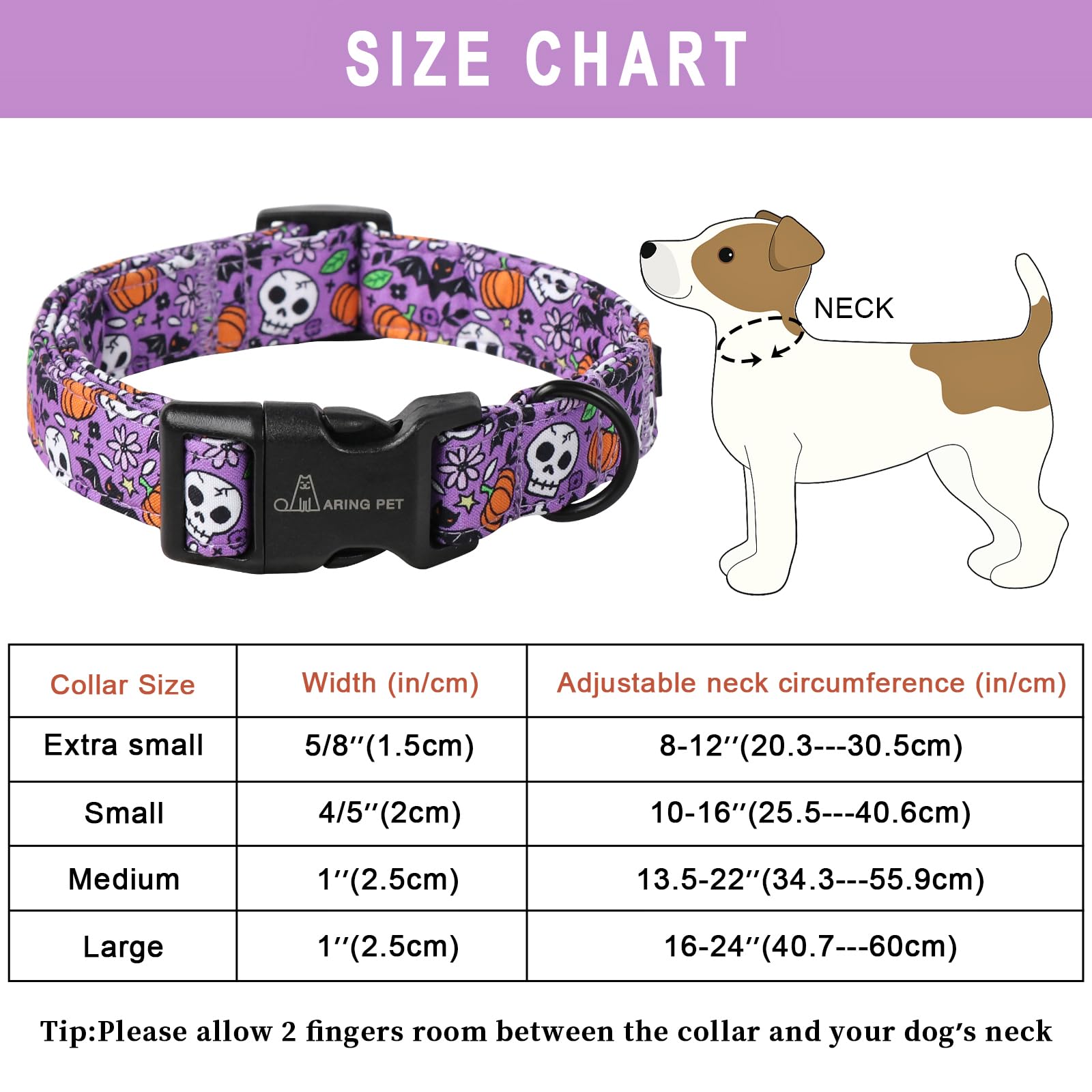 Collar Aring Pet ajustable, apto para perros de todos los tamaños.