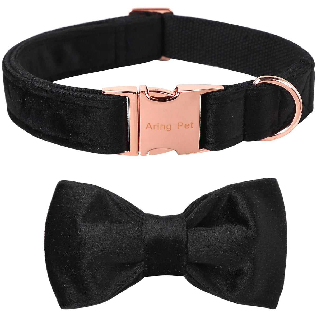 Collar ARING PET con terciopelo y pajarita removible para ocasiones especiales