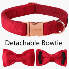 Aring Pet collar de terciopelo suave para uso diario.