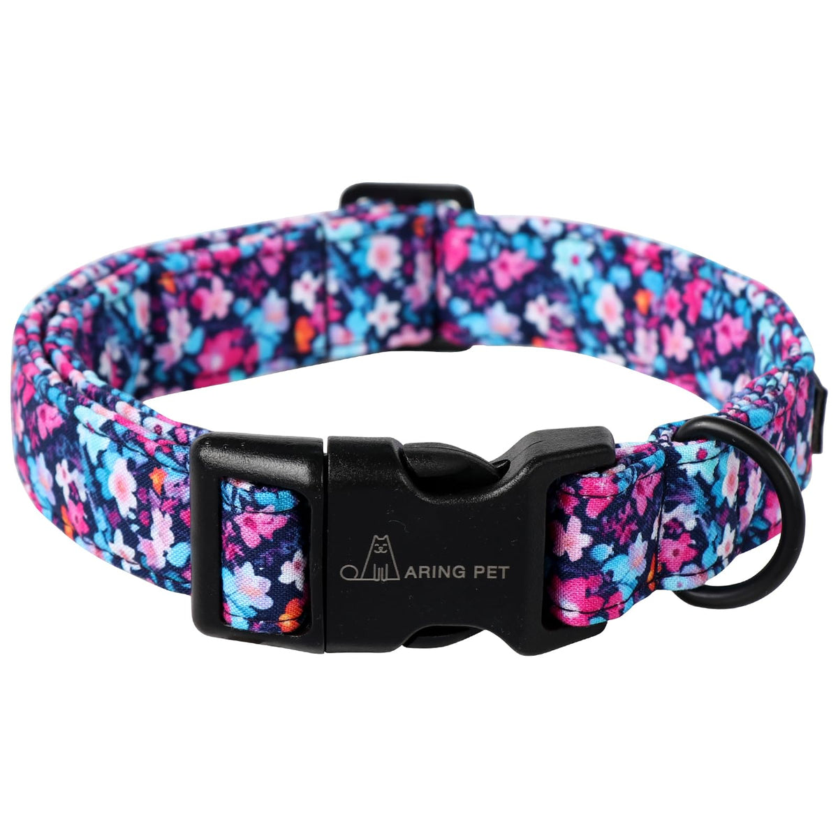 Aring pet collar veraniego de algodón ligero, ideal para paseos diarios.