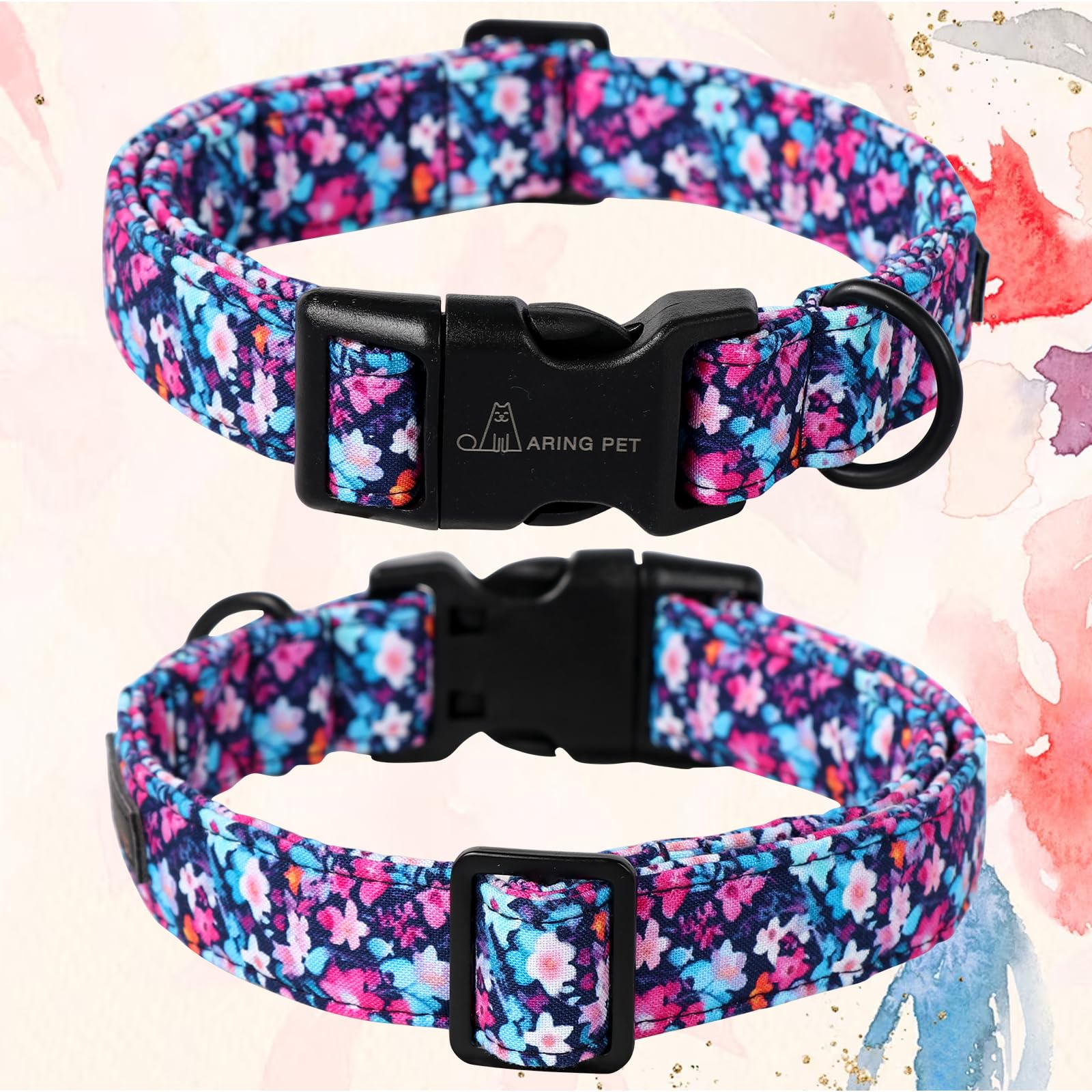 Aring pet collar ligero de verano con hebilla de liberación rápida.