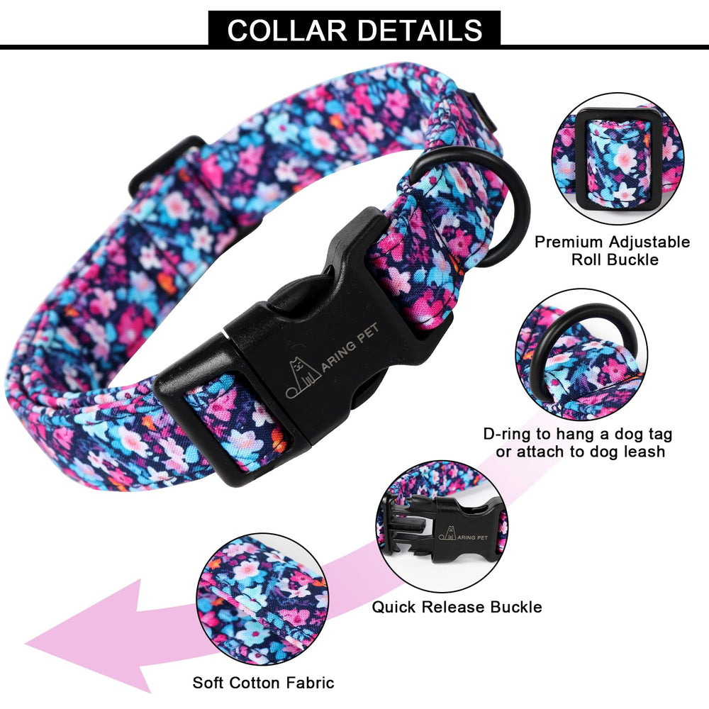 Aring pet collar ajustable con anillo en D para etiqueta.