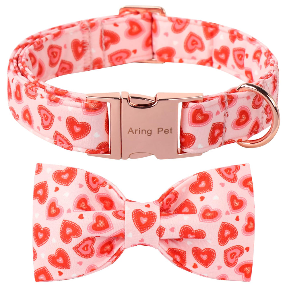 Collar Aring con lazo rosa, ideal para fiestas y paseos diarios