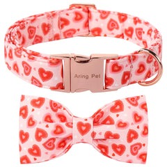 Collar Aring con lazo rosa, ideal para fiestas y paseos diarios