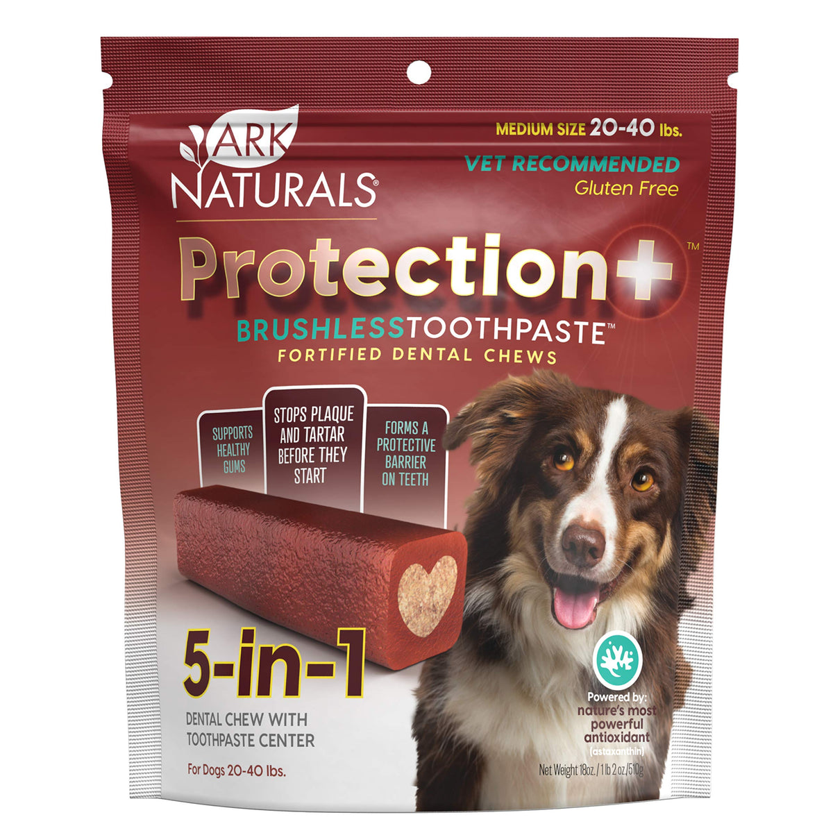 ARK Naturals Protection Plus, centro de pasta dental para perros, limpieza integrada