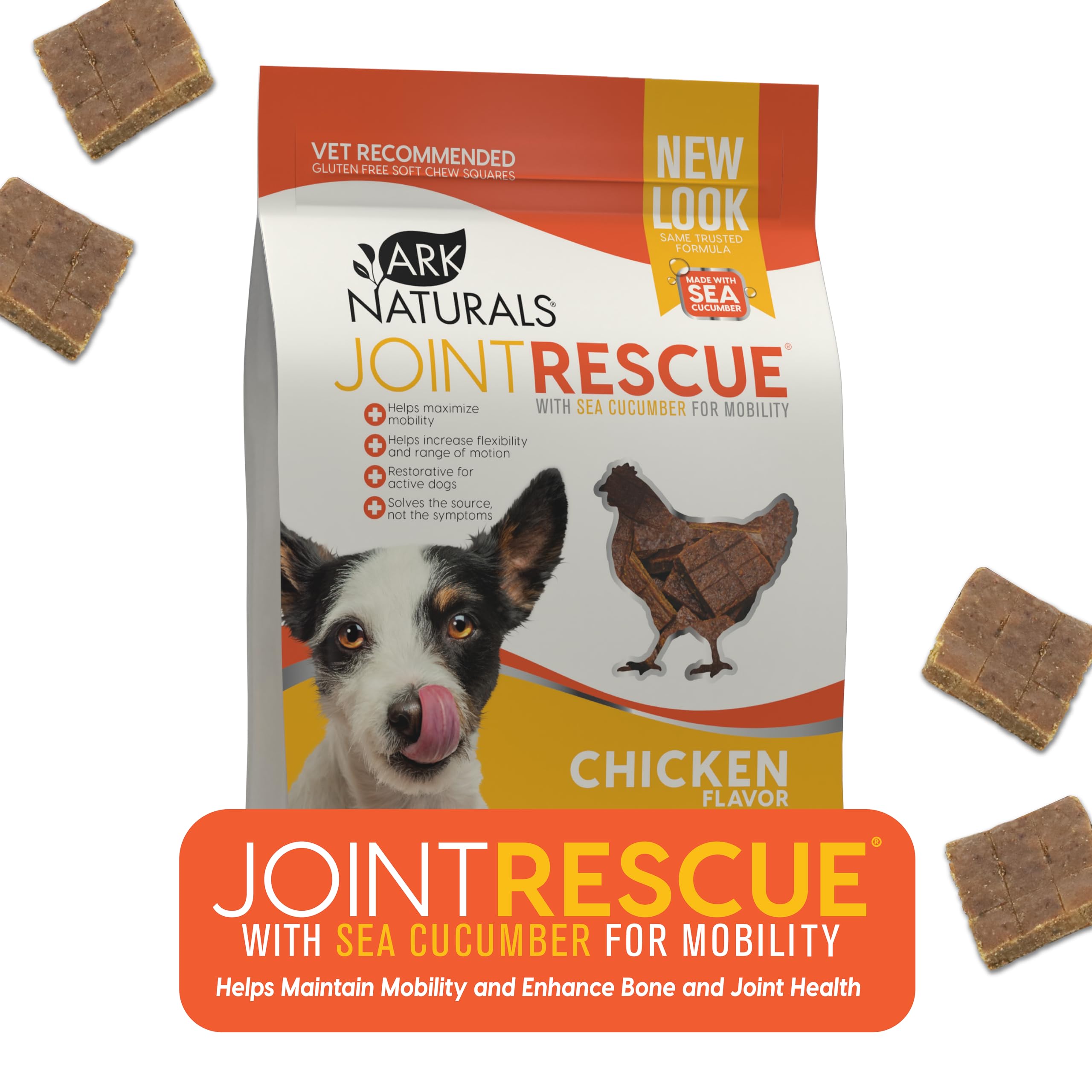 ARK NATURALS Rescate articular para perros, masticables de pollo para movilidad diaria