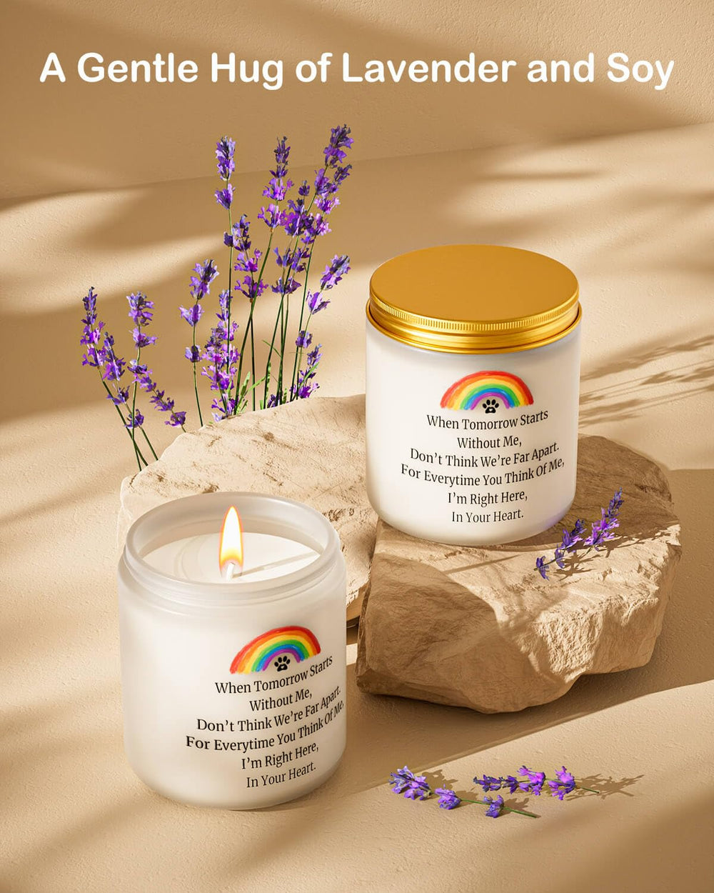 ARLYPET vela aromaterapia lavanda para momentos de calma.