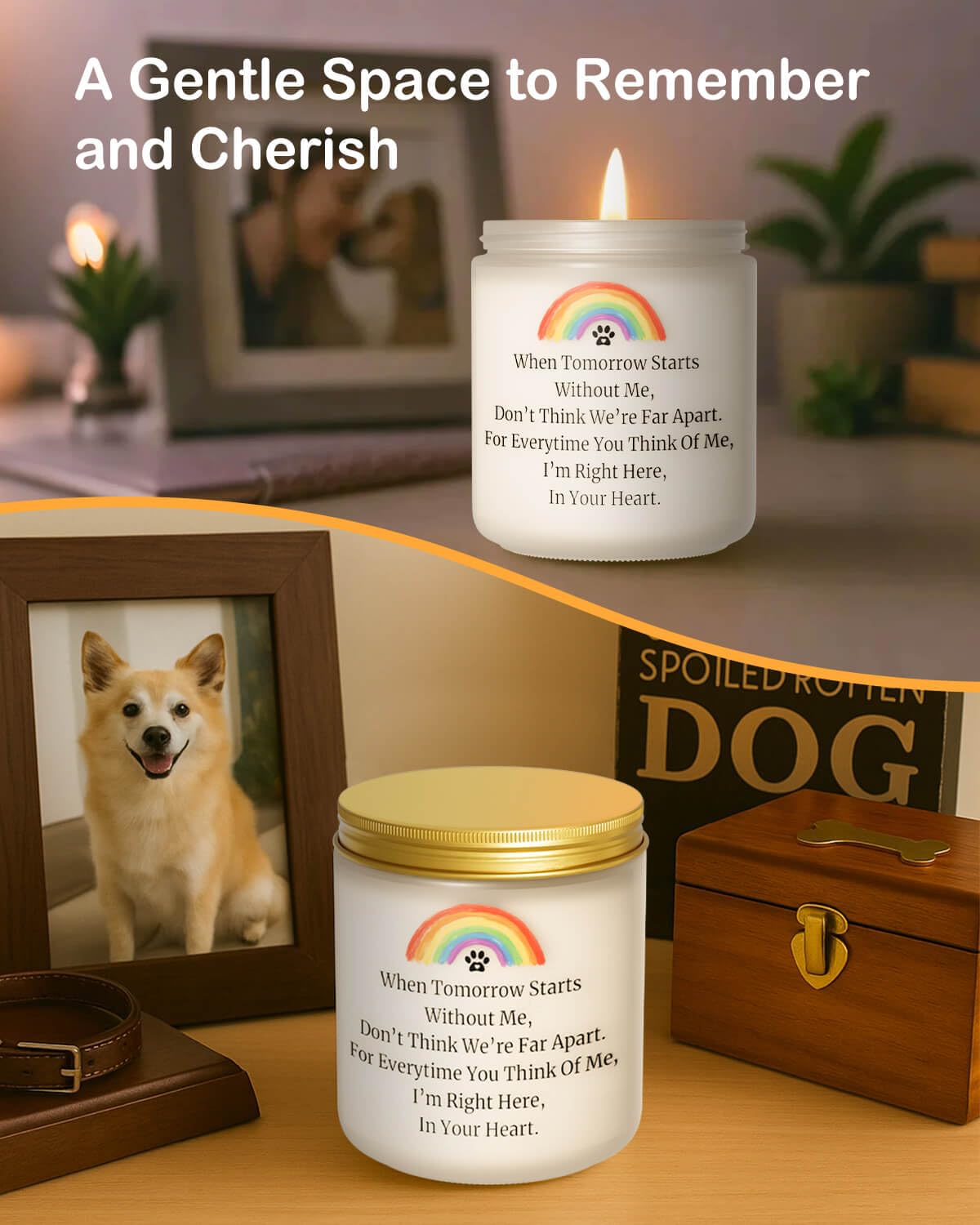 ARLYPET vela luz suave que mantiene viva la memoria.