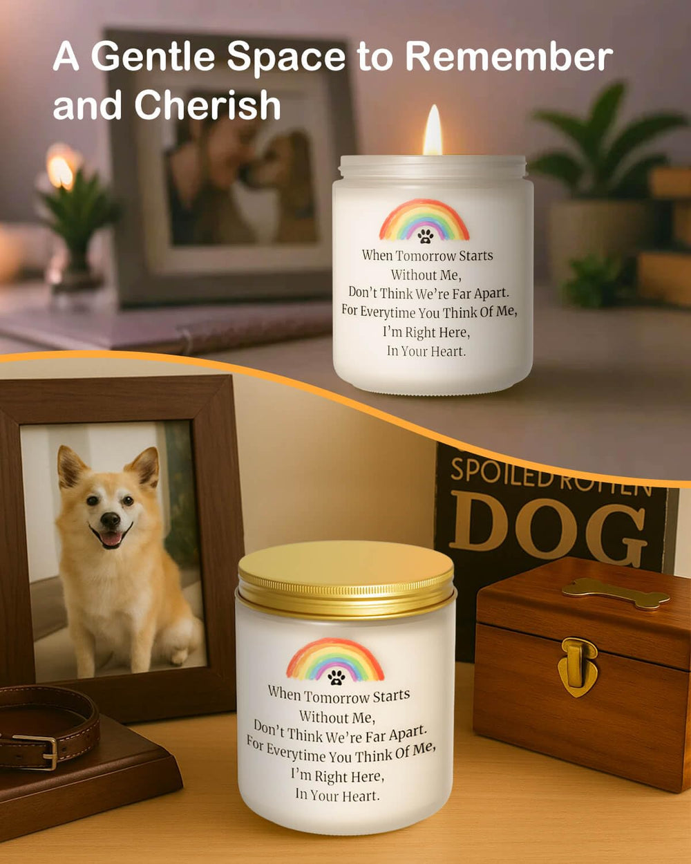ARLYPET vela luz suave que mantiene viva la memoria.