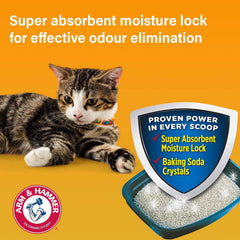 Arm & Hammer desodorante para arena de gato, 50 por ciento más ligero.