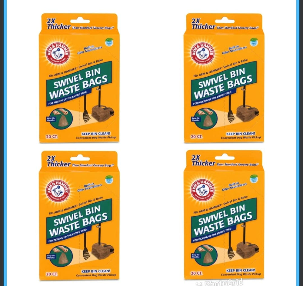 Arm & Hammer bolsas para desechos caninos con bicarbonato activado, ayuda a neutralizar olores durante la limpieza.