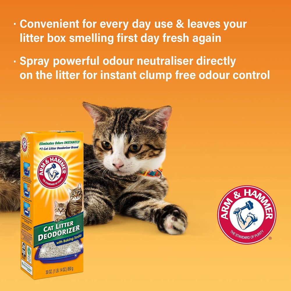 Arm & Hammer sella olores al contacto con la arena.