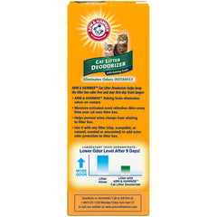 Arm & Hammer desodorante para arena de gatos aroma discreto que refresca entre limpiezas.