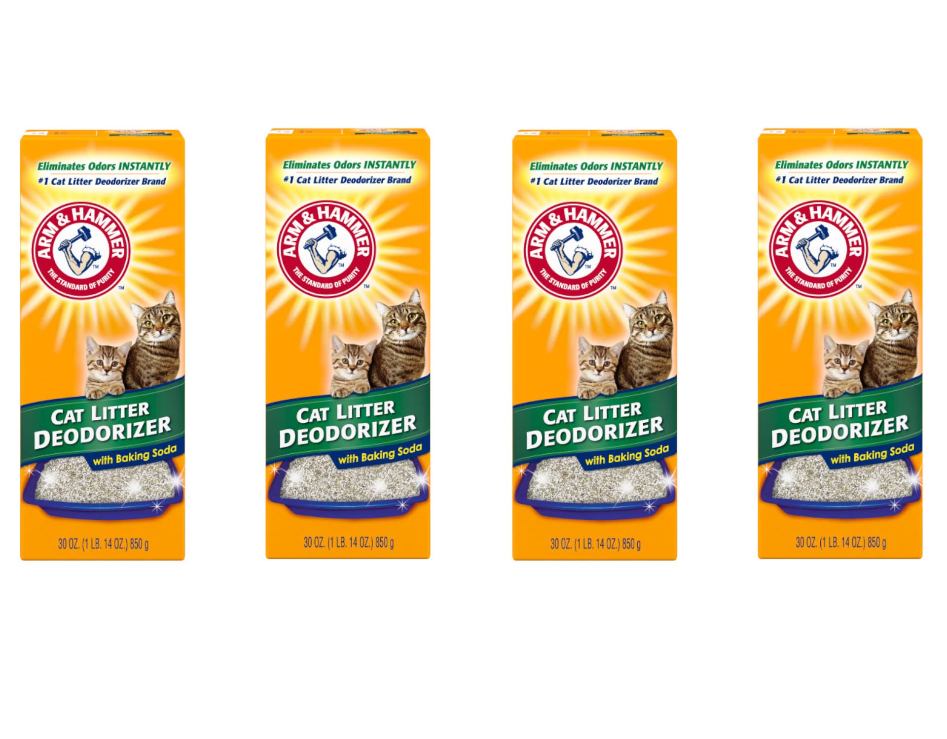 Arm & Hammer desodorante para arena de gatos en empaque grande mantiene la caja fresca.