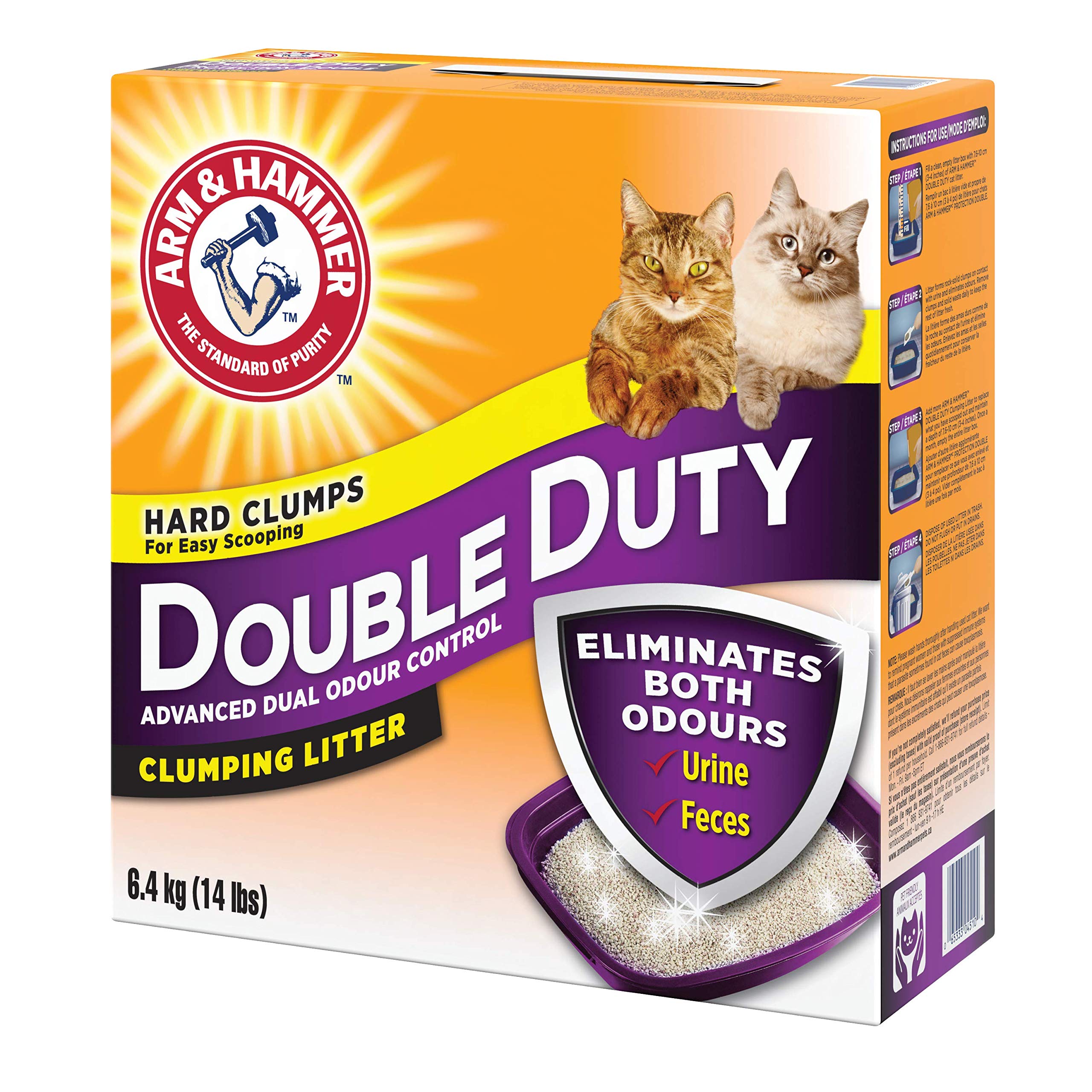 Arm & Hammer arena para gatos elimina olores al contacto para un ambiente más fresco.