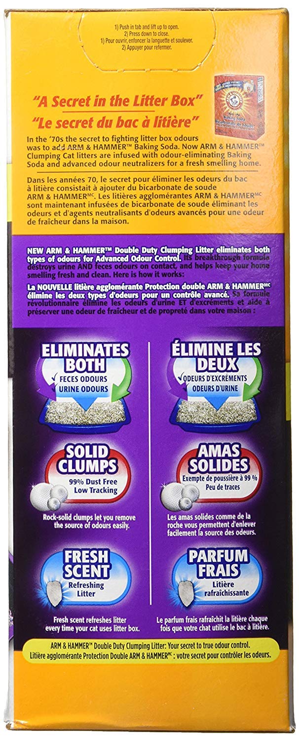 Arm & Hammer arena para gatos con polvo casi nulo para menos polvo en casa.