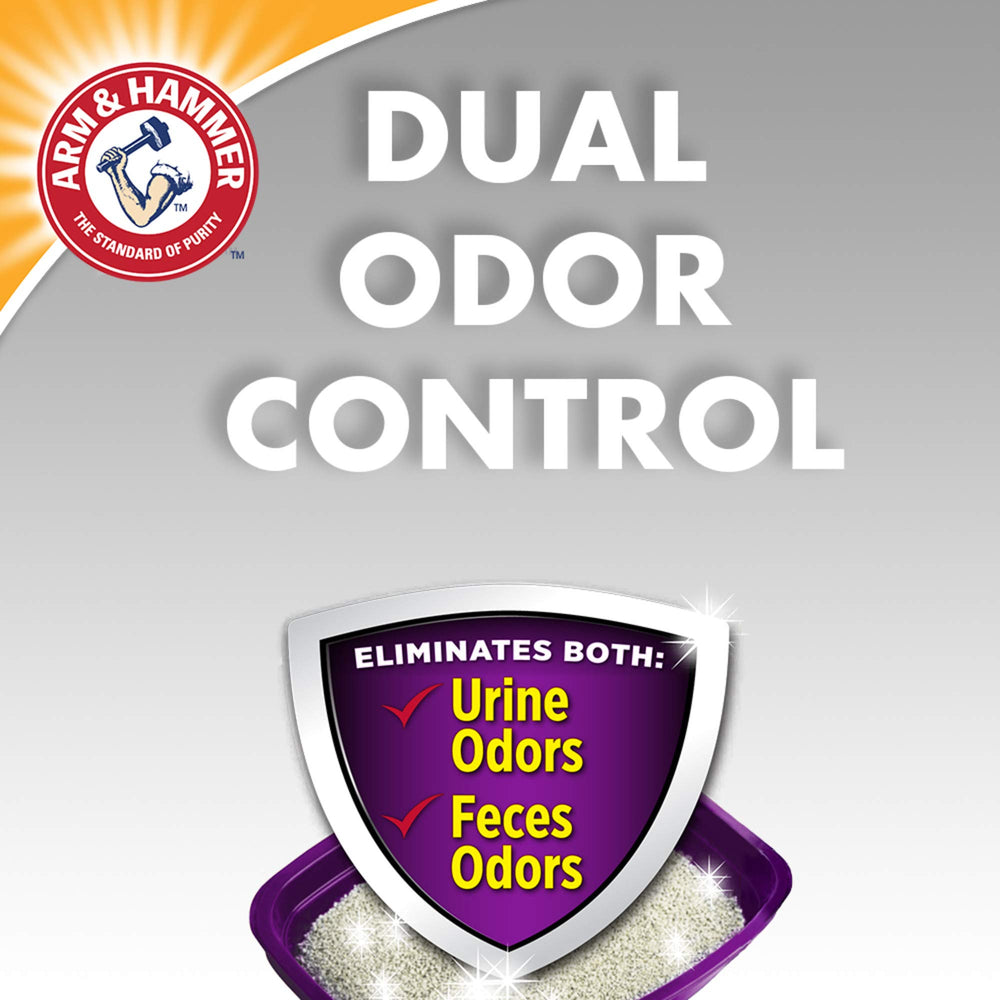 Arm & Hammer Doble Uso Arena para Gatos, sellado rápido de olores de heces.