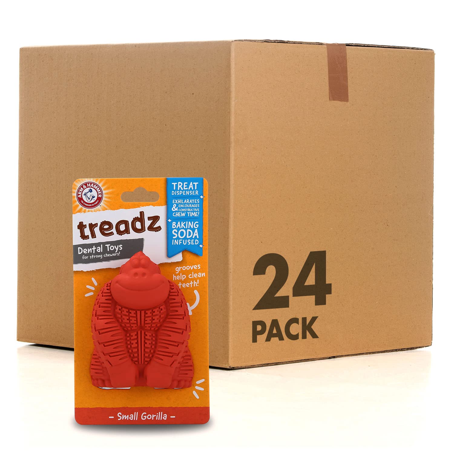 Arm & Hammer Mini Gorila, primer plano de juguete dental para perros pequeños.