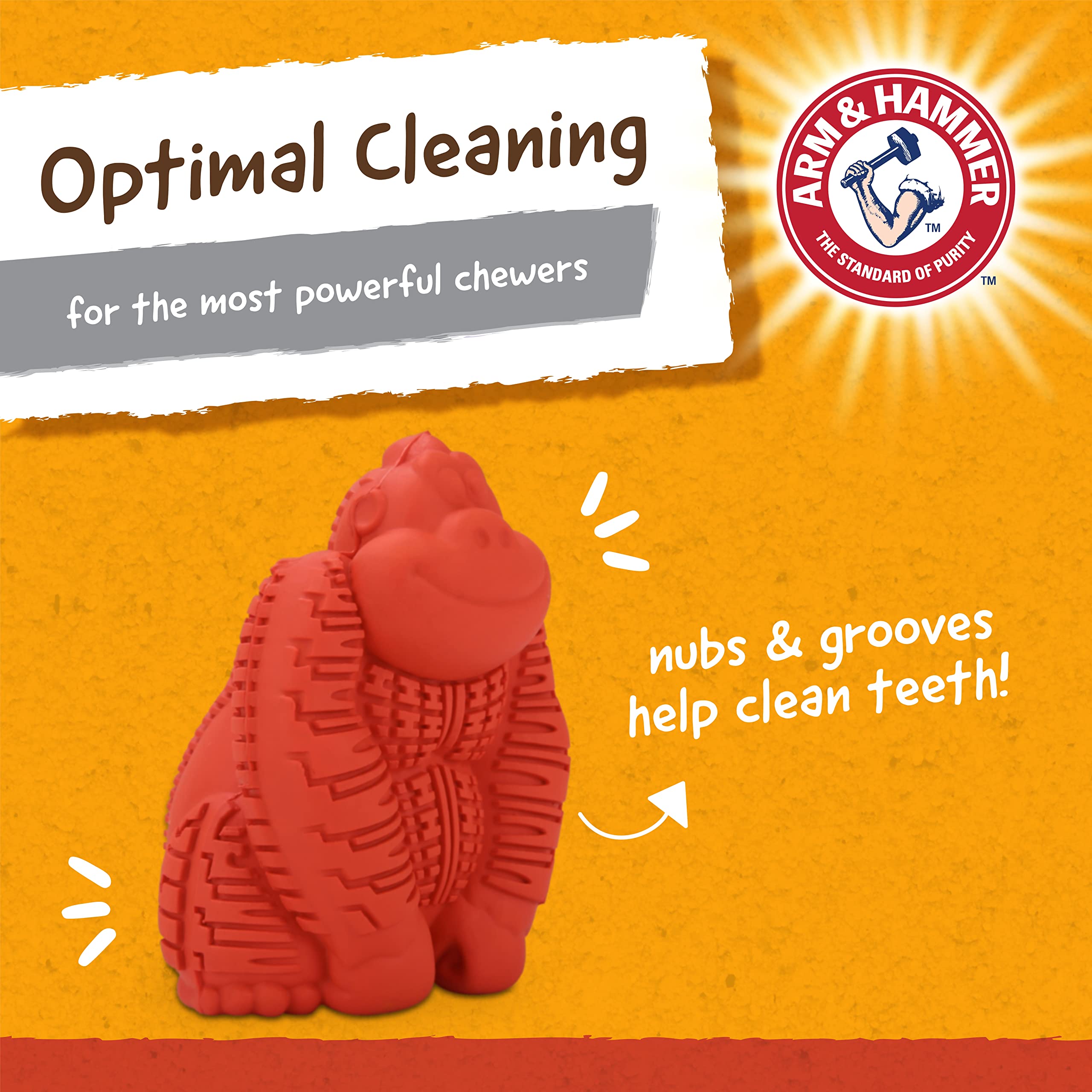 Arm & Hammer Mini Gorila, perro jugando para masticación controlada y entretenida.