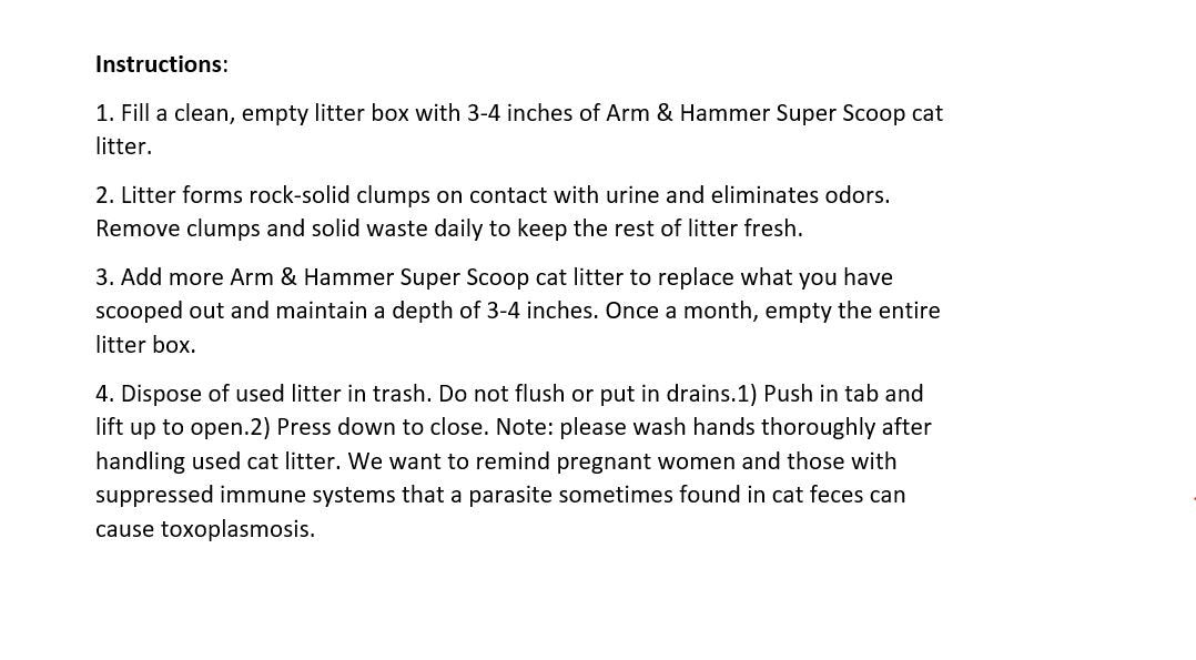 Arm & Hammer Super Scoop uso diario en la caja de arena para comodidad