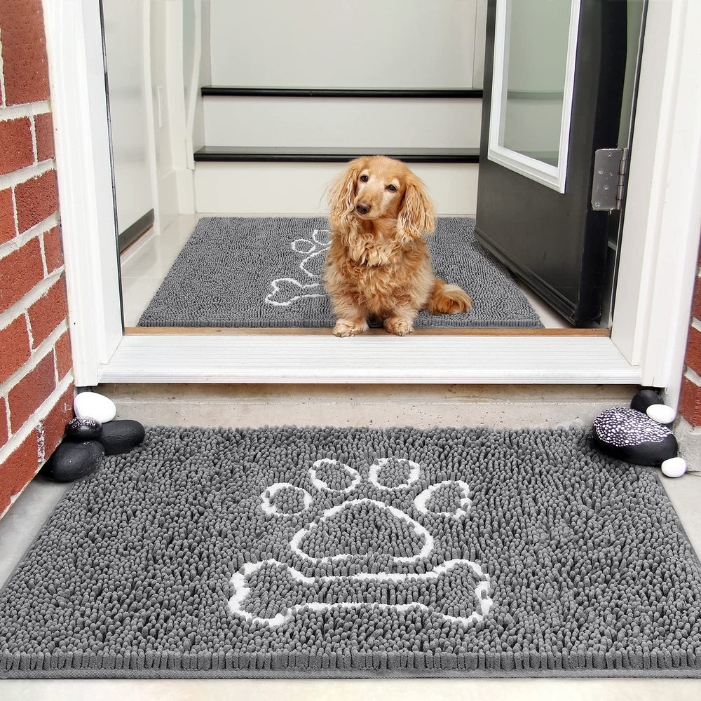 Alfombra arogan de entrada, chenille absorbente para agua y suciedad.
