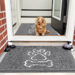 Alfombra arogan de entrada, chenille absorbente para agua y suciedad.