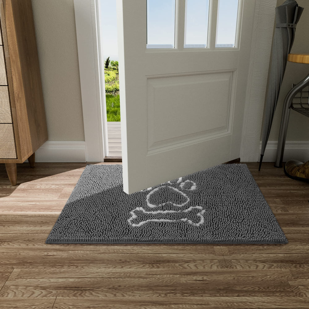 Alfombra arogan 20x32 gris para entradas de alto tráfico.