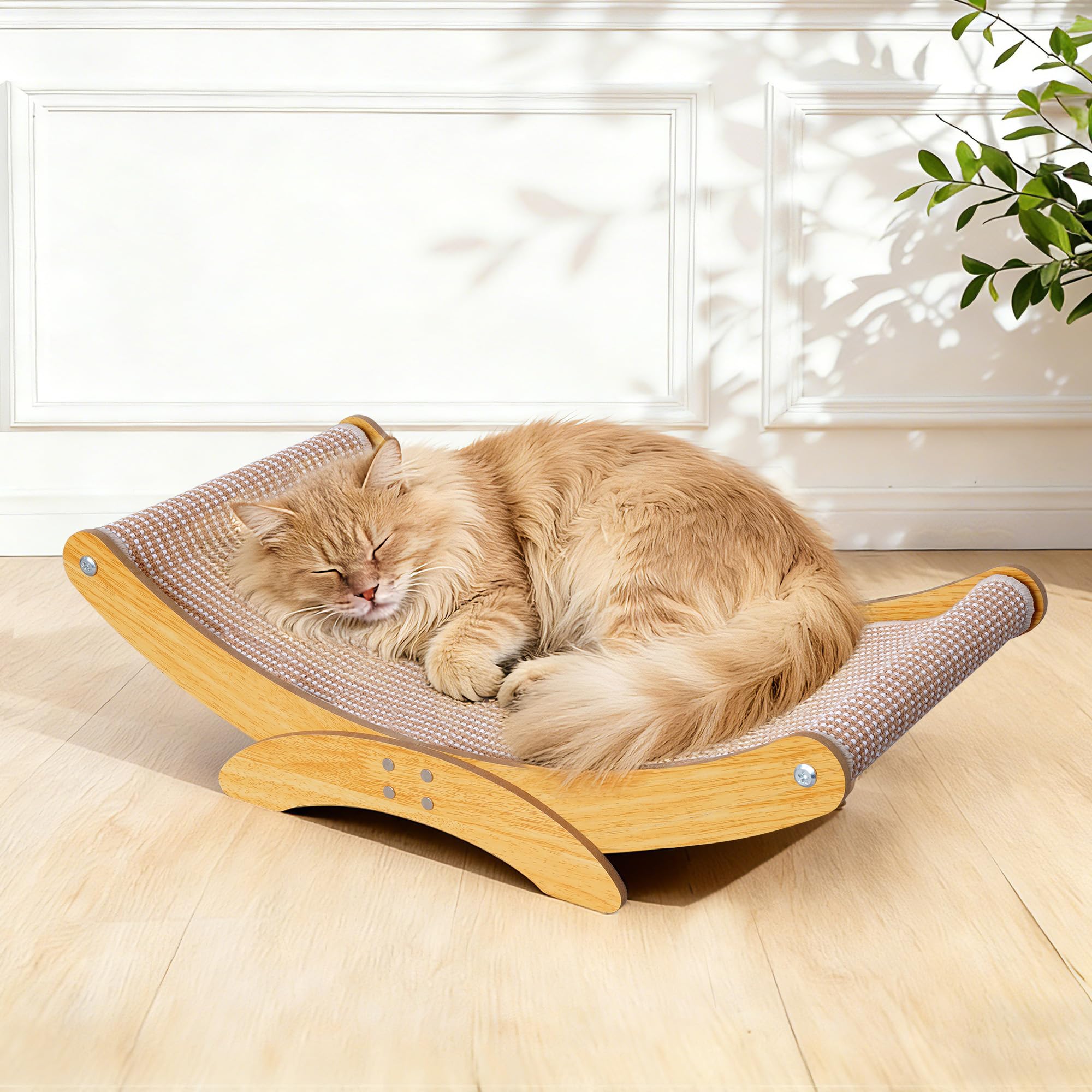 Cama-rascador AROPEME para gatos de interior con sisal natural, protege muebles.