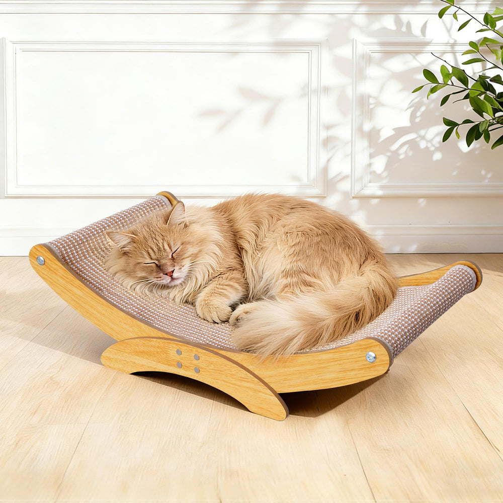 Cama-rascador AROPEME para gatos de interior con sisal natural, protege muebles.