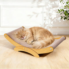 Cama-rascador AROPEME para gatos de interior con sisal natural, protege muebles.