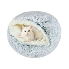 Cama Arquiel para gatos: cueva de peluche 20x20 para descanso cómodo.