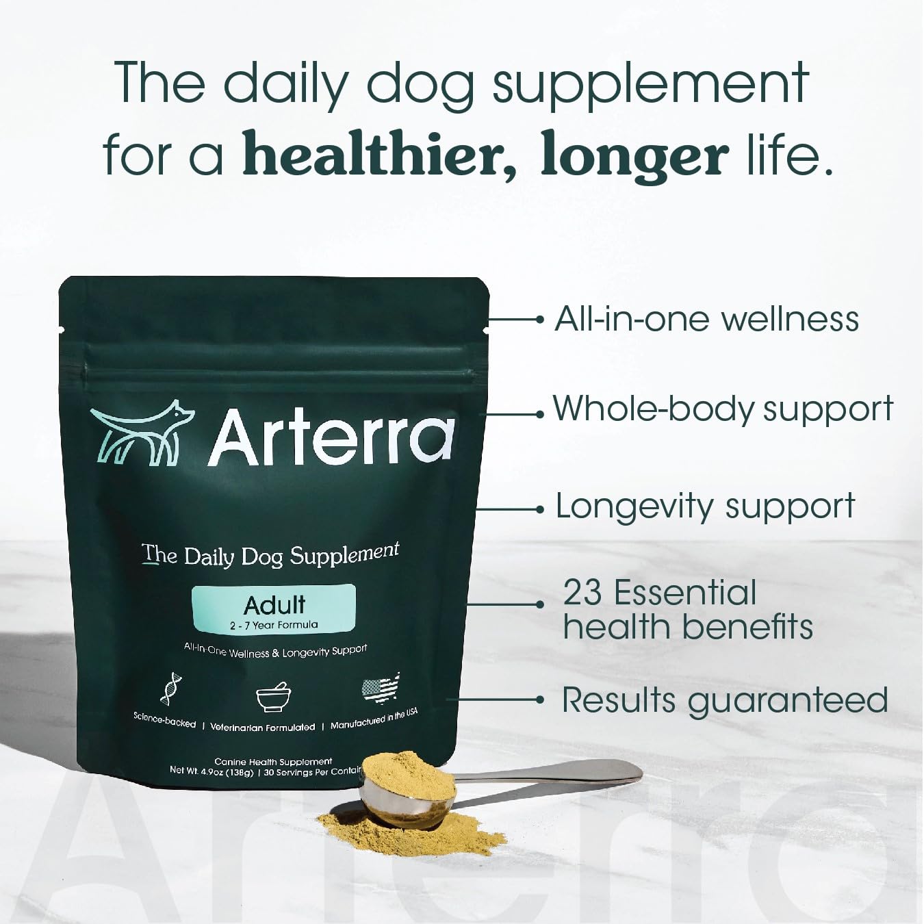 Arterra polvo con 46 ingredientes, apoya digestión y salud intestinal