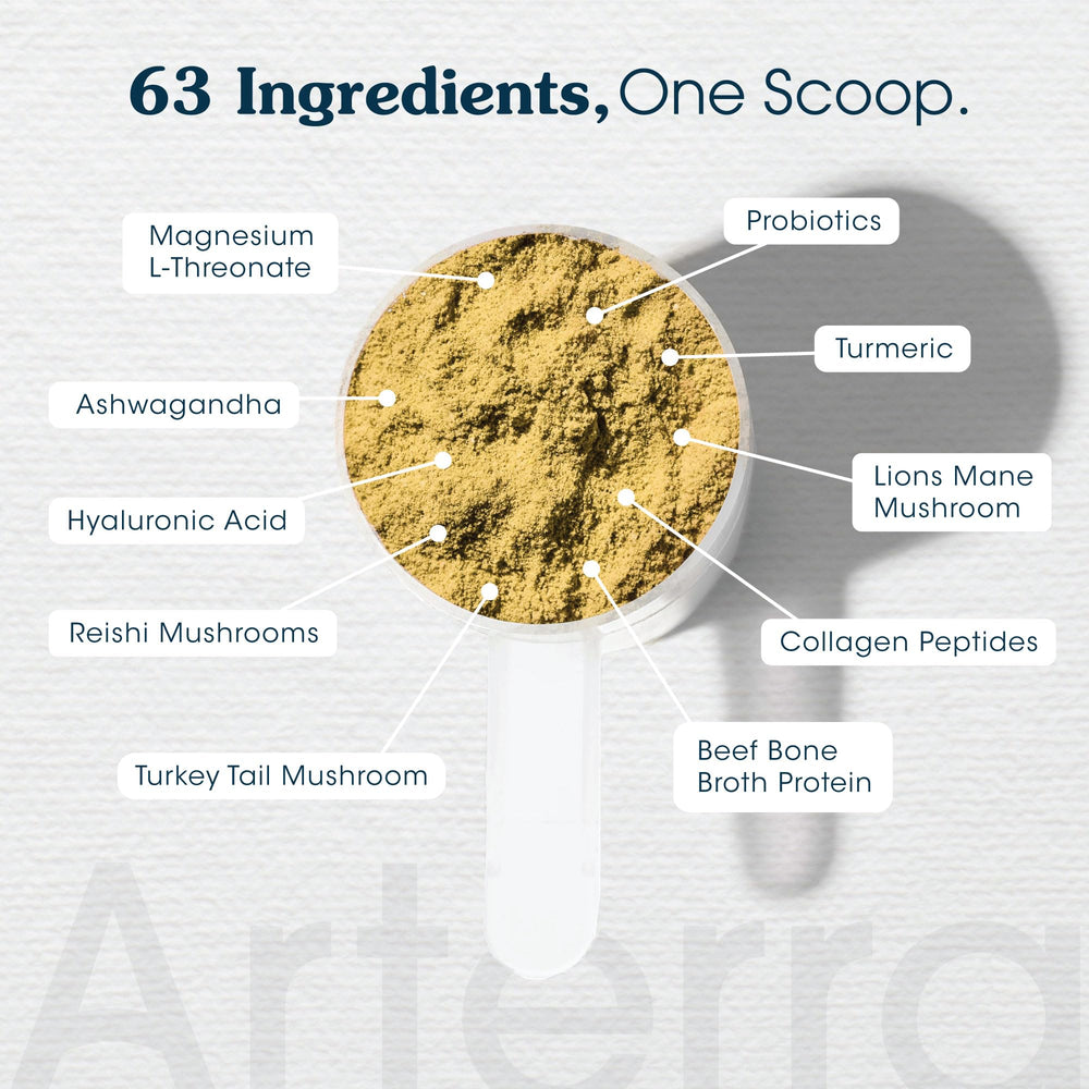 Arterra Senior Dog Powder con omega 3 para piel sana y pelaje brillante