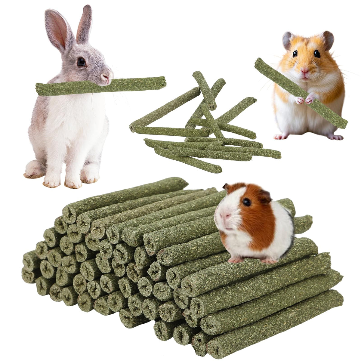 ARTKIDA palitos heno Timothy para conejos, promueven masticación natural