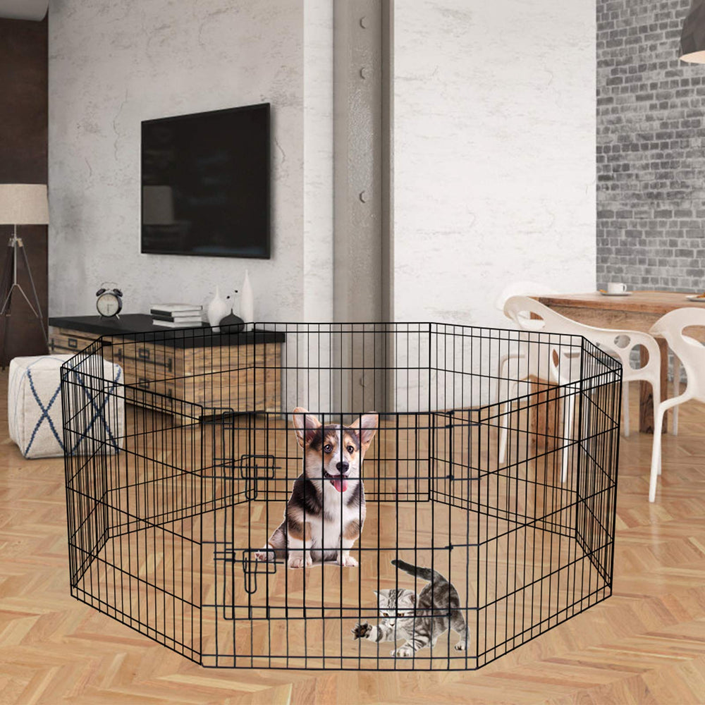 Artmalle corral mascotas 8 panel para juego cómodo de perros pequeños.