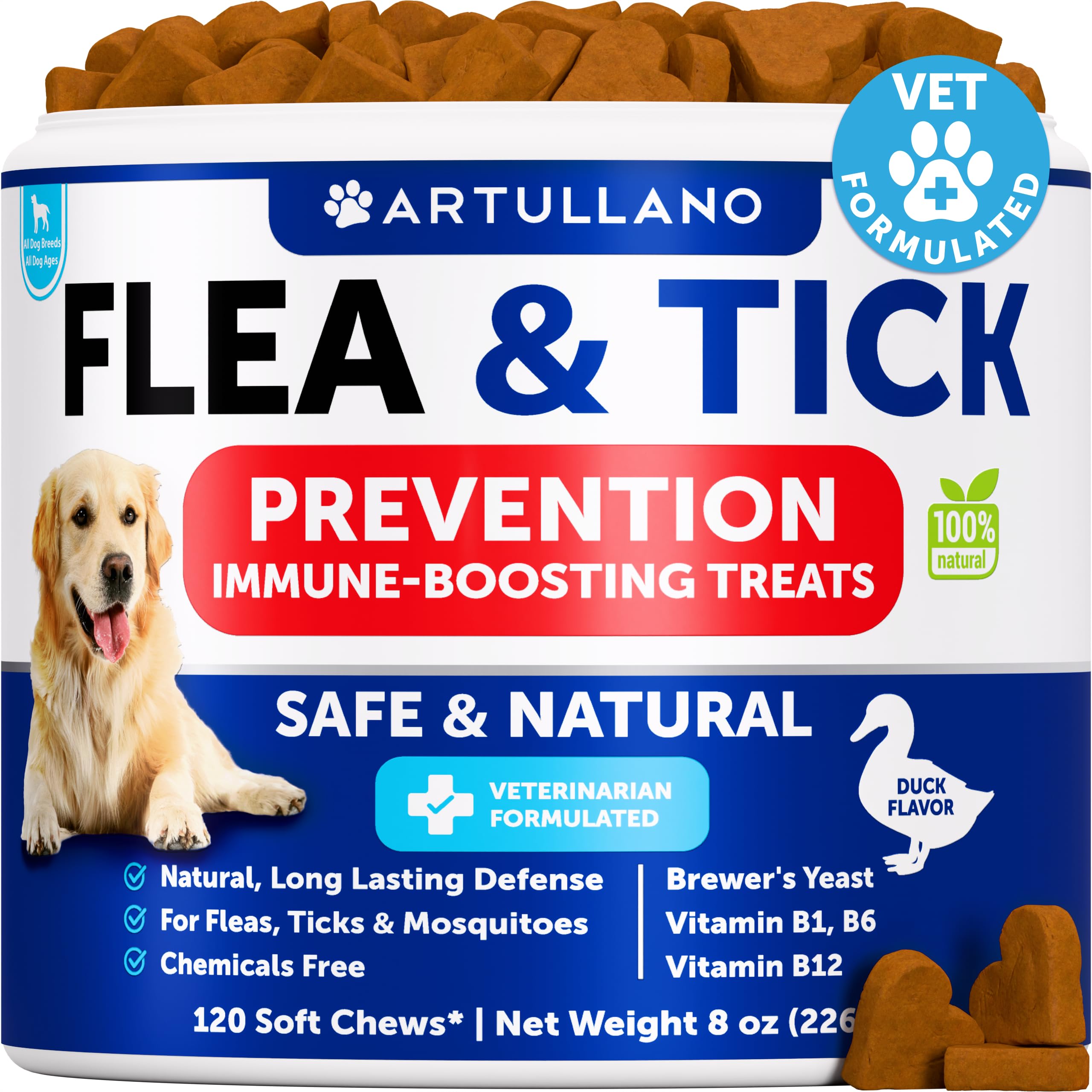 Artullano empaque natural para perros, opción sin químicos para el cuidado antipulgas.