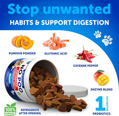 Artullano Masticables No Heces, perro feliz tras uso constante, apoyo digestivo ligero.