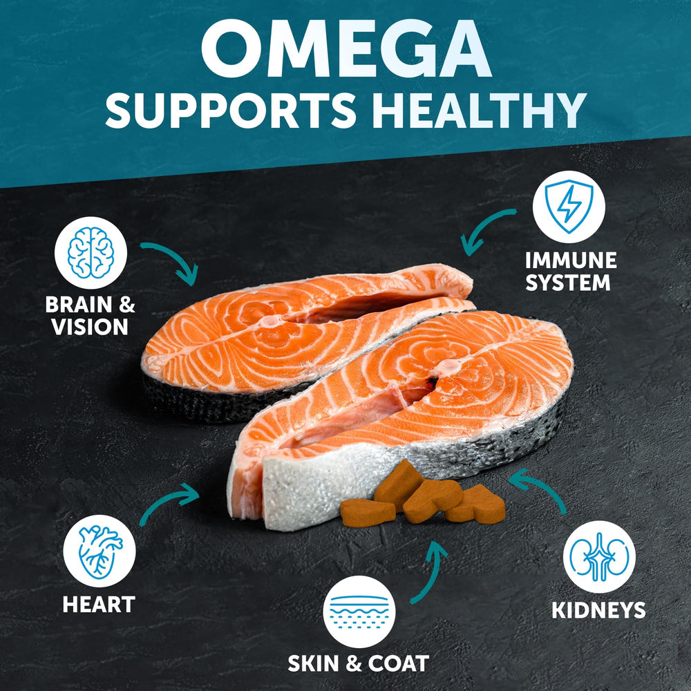 Artullano Omega 3 para perros, ayuda a aliviar la piel sensible.