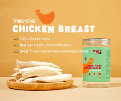 Arya Sit! porciones bajas en calorías de pollo liofilizado, ideal para control de peso.
