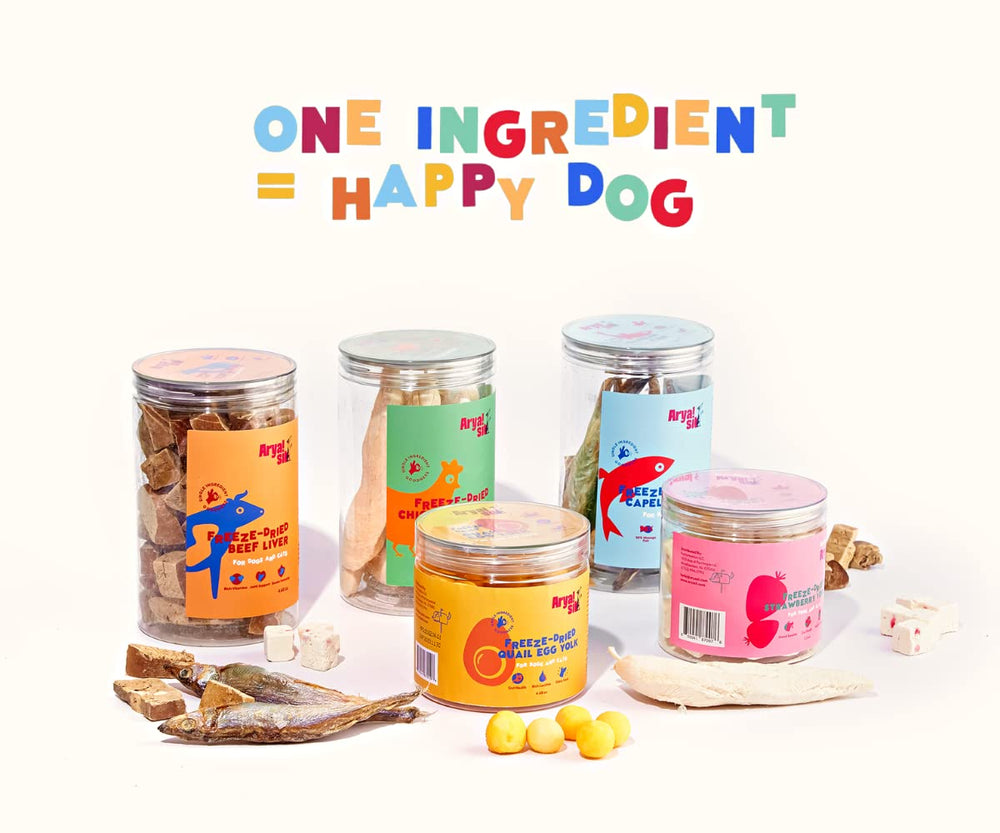 Arya Sit! pechuga de pato, fuente de proteína para perros activos.