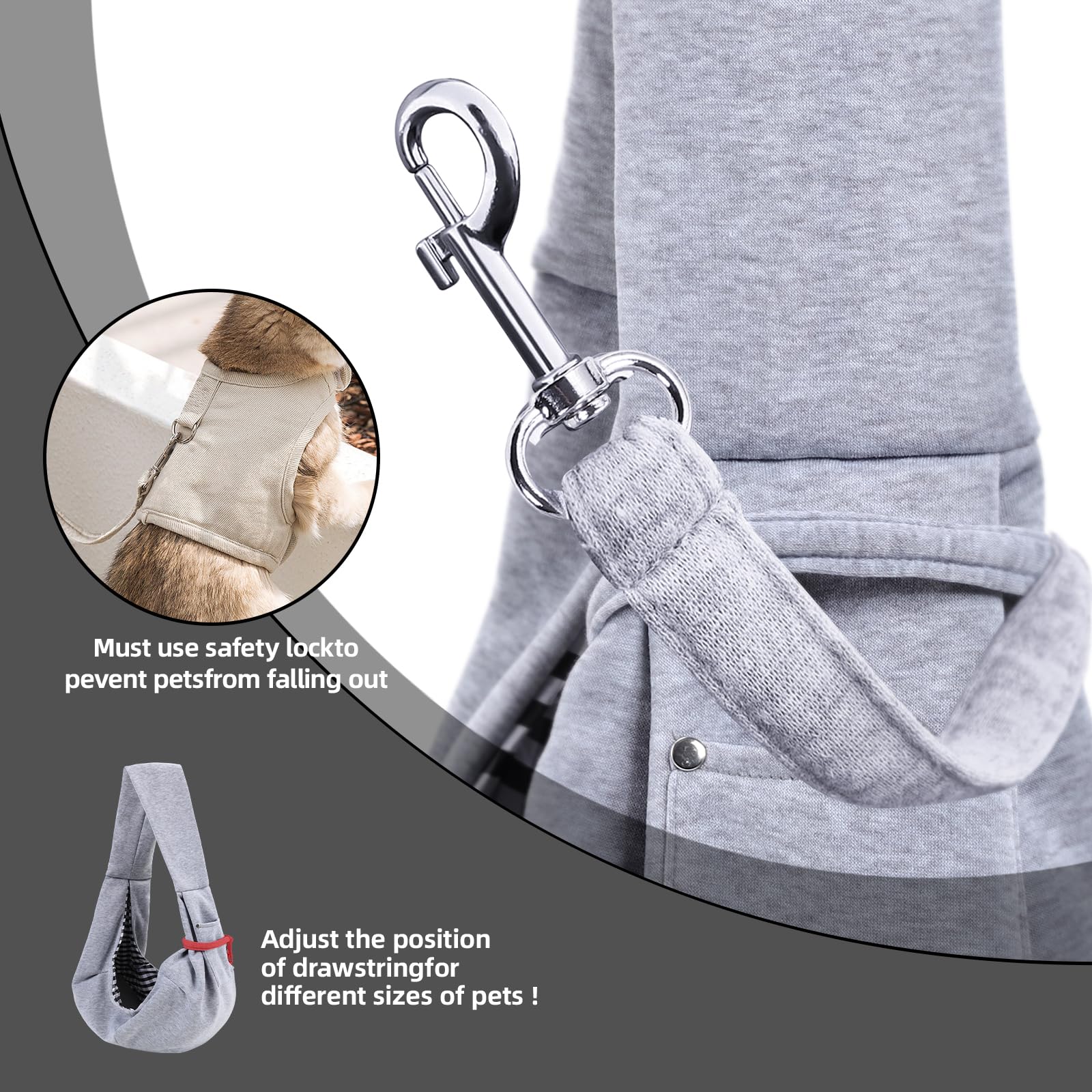 ARZQUT bandolera para perros, lavable a máquina, limpieza rápida.