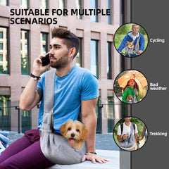 ARZQUT bandolera para perros reversible, vista trasera, cómoda durante salidas urbanas.