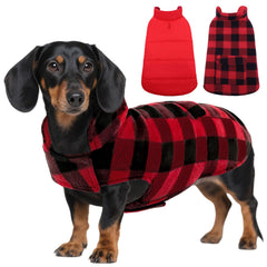 ASENKU abrigo de invierno para perro, vista frontal, mantiene cálido al perro