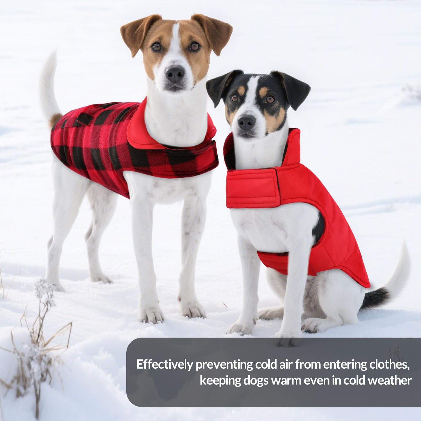 ASENKU capa de invierno para perro, ajuste de cuello para mayor comodidad