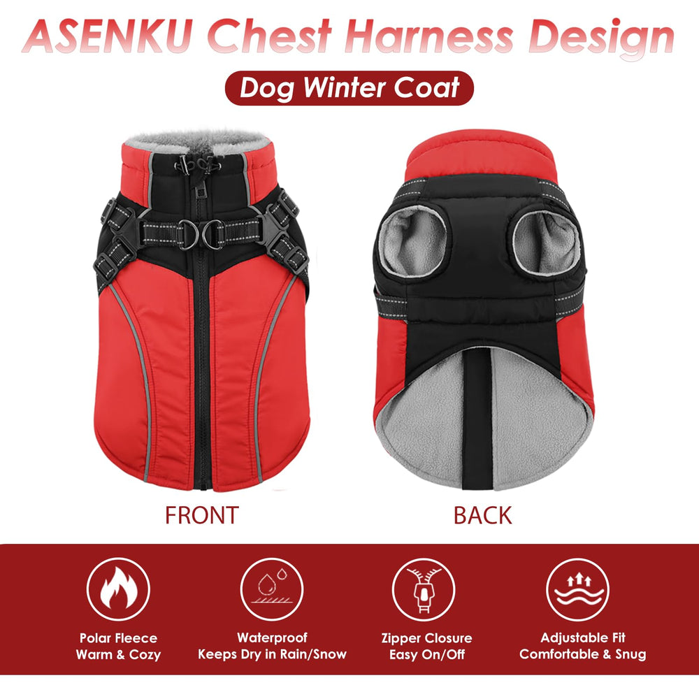 ASENKU chaleco perro cuello alto para abrigo en clima frío
