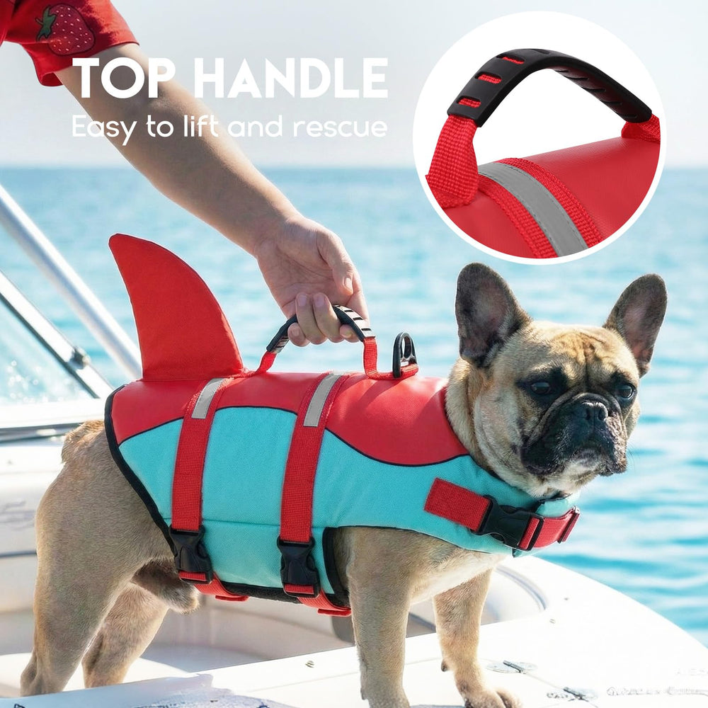 ASENKU chaleco salvavidas para perros, diseño sirena para divertirse con seguridad.